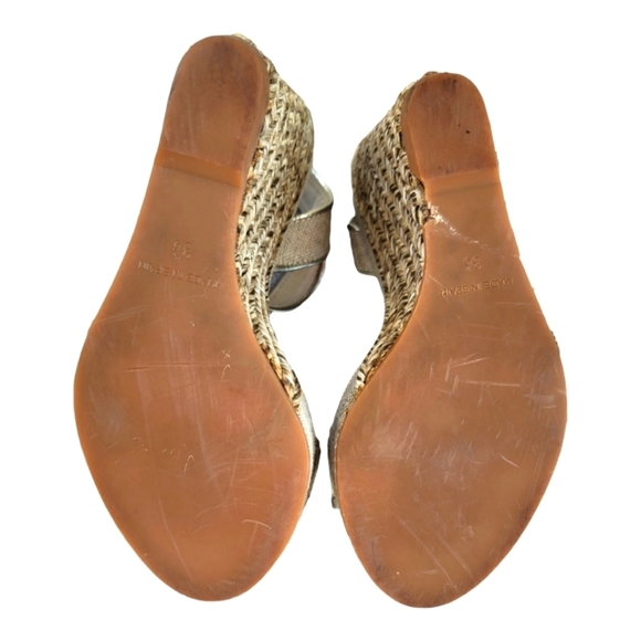 MAYPOL‎ Pewter Espadrille Wedge Ankle Strap Sandals - Picture 11 of 12